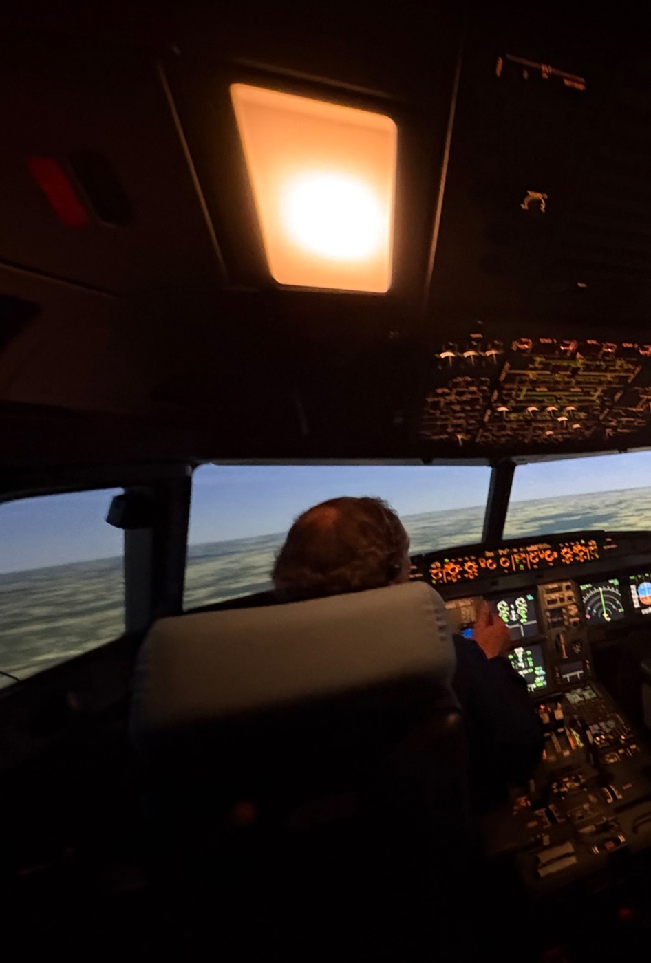 Poste de pilotage du simulateur A320